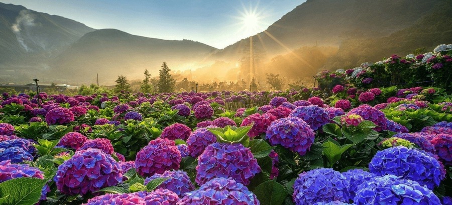 Cánh đồng hoa cẩm tú cầu Đà Lạt