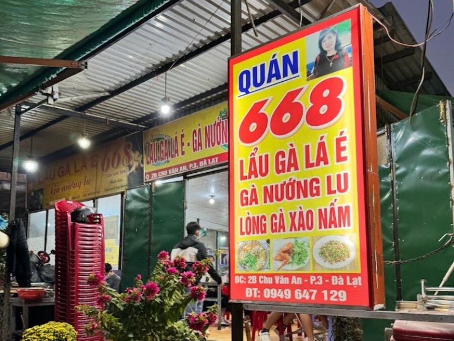 Lẩu gà lá é 668 Đà Lạt