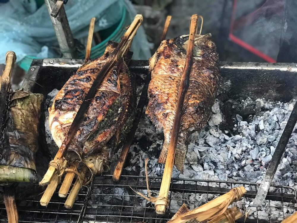 Cá suối nướng Pa Pịch Tộp Mộc Châu