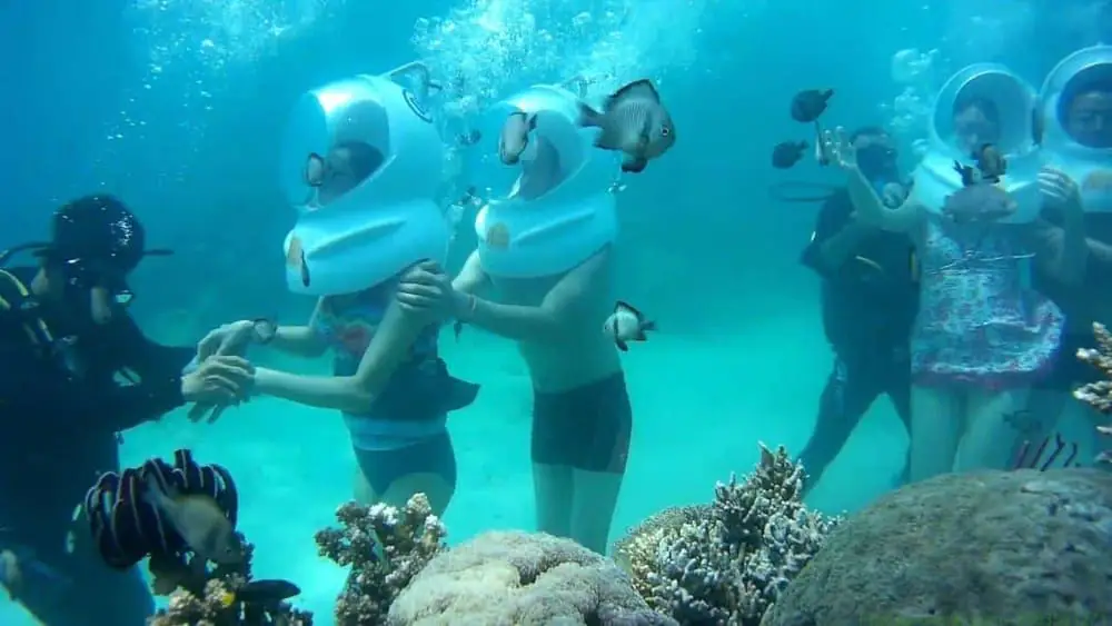 Đi bộ dưới đáy biển